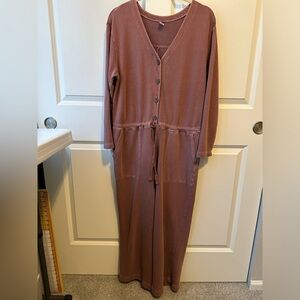 Old Navy Brown Wide Leg Jumpsuit